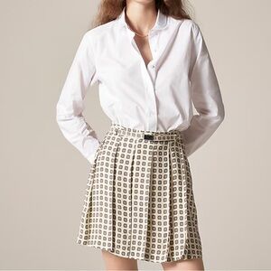 NWT J Crew Petite Jules classic-fit shirt in cotton poplin, size 2P White